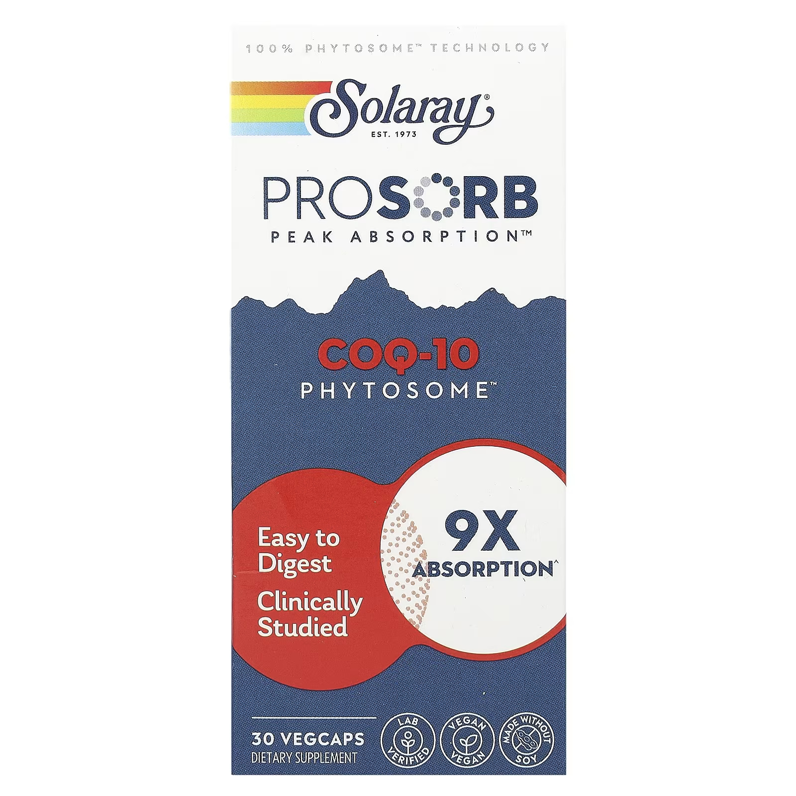 цена Пищевая добавка Solaray CoQ-10 Phytosome, 30 капсул