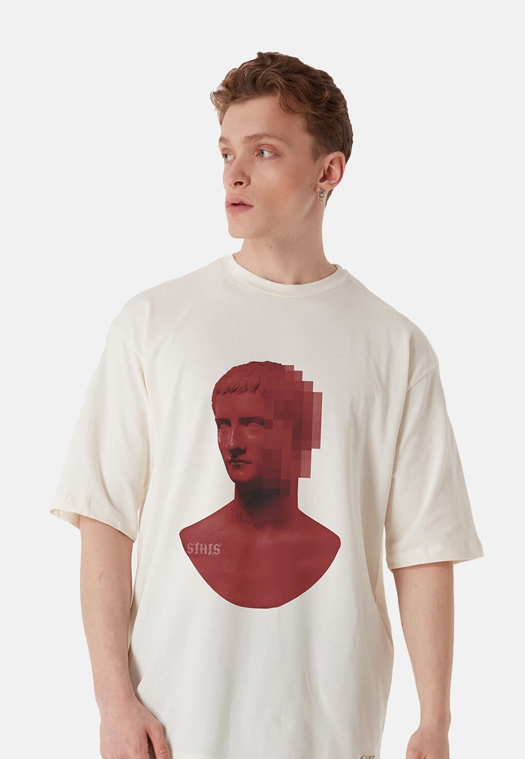

Футболка с принтом MAXIMUS Stats, цвет beige