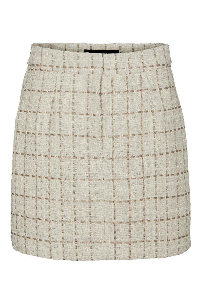 цена Короткая твидовая юбка Vero Moda, серый