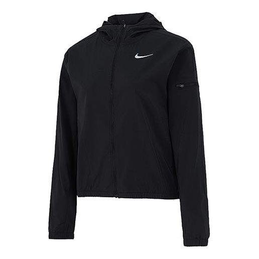 Куртка (WMNS) Nike Small Label Solid Color logo Hooded Jacket Black, черный куртка men s nike solid color jacket black dq5817 010 черный
