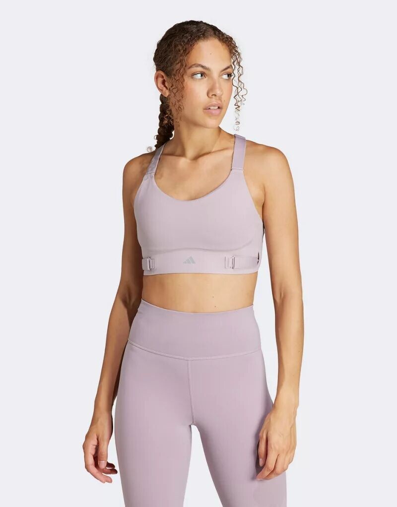 

Фиолетовый бюстгальтер с высокой поддержкой adidas FastImpact Luxe Run adidas performance