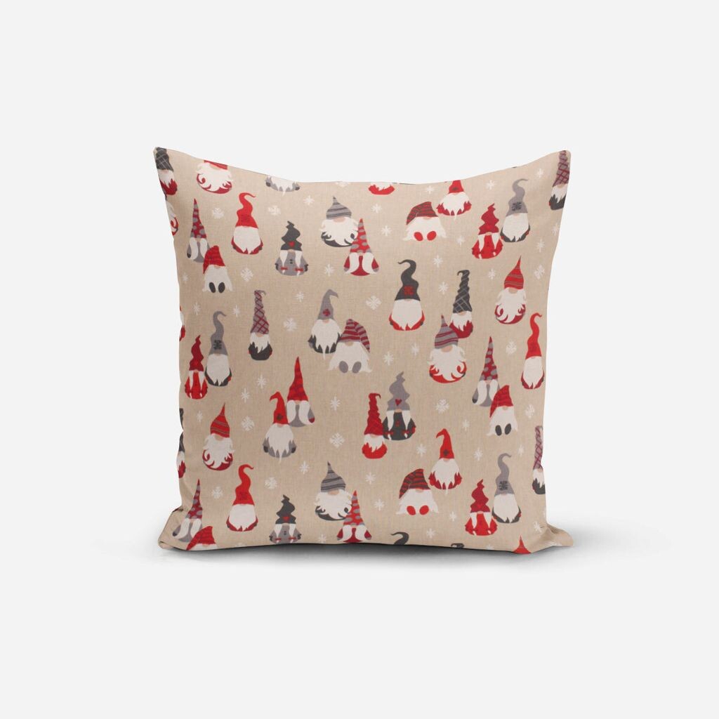 

КРАСИВАЯ ЖИЗНЬ. Чехол на подушку Tomte Cosy Family Christmas gnomes натуральный размер 70х70см (ВхШ) размер 70х70см (ВхШ) Schöner-Leben