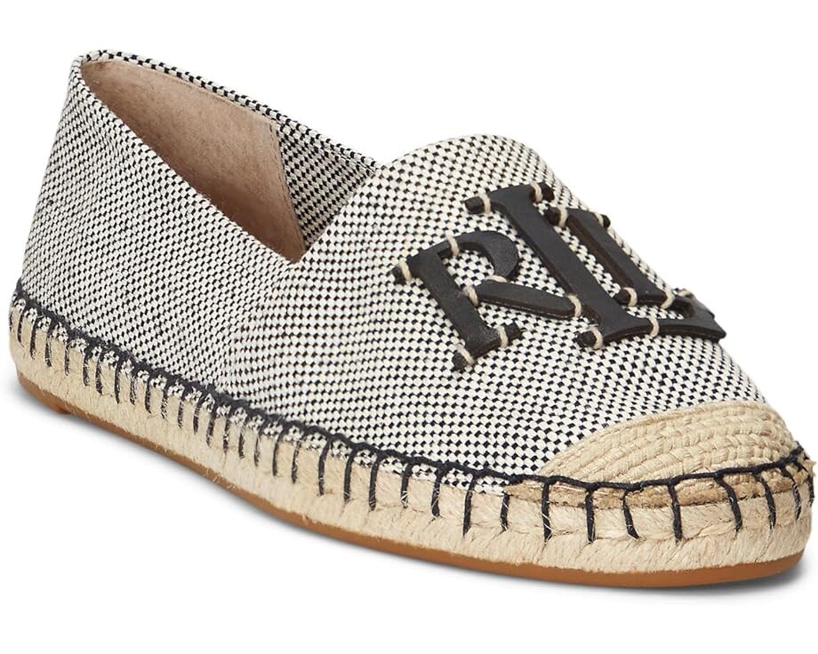 

Балетки LAUREN Ralph Lauren Cameryn III Canvas & Leather Espadrille, цвет Natural/Black/Black