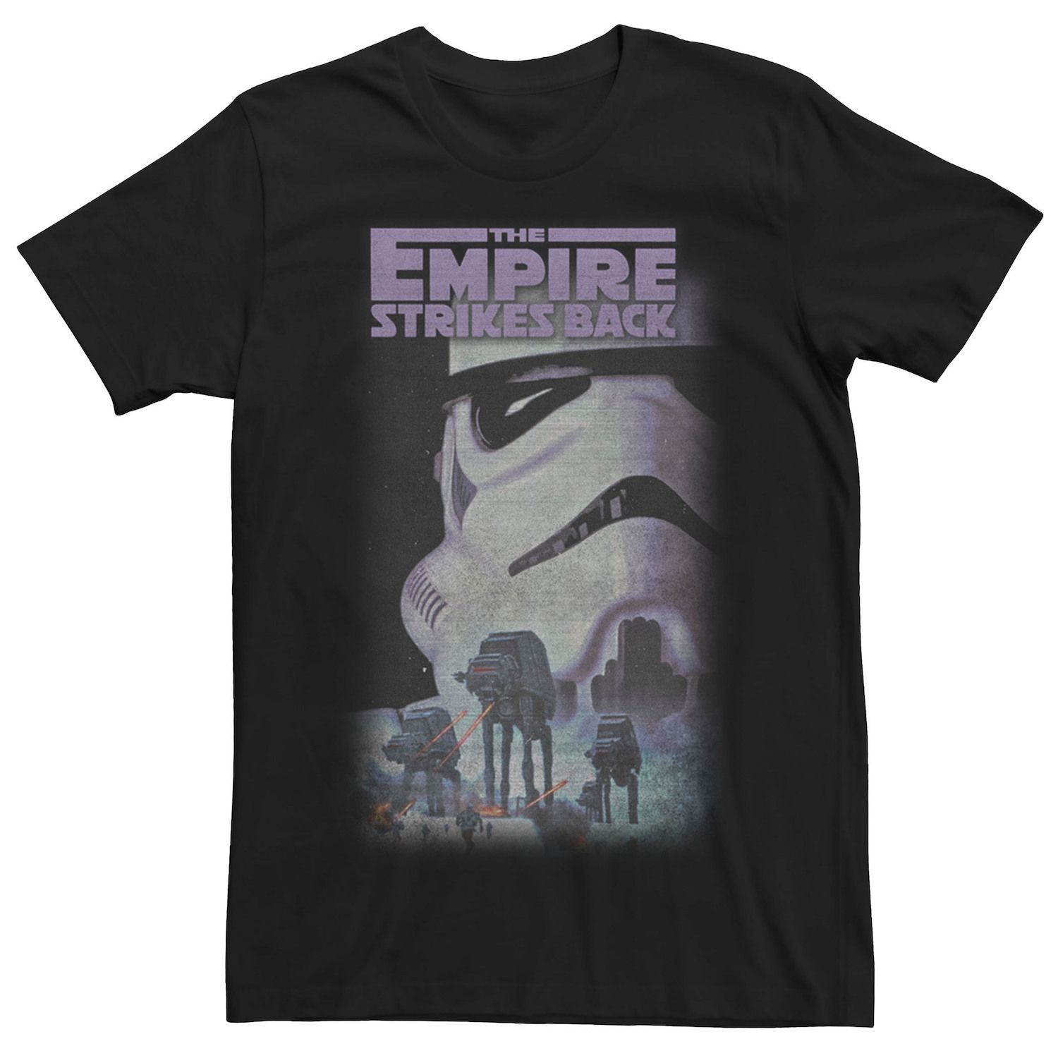 Мужская футболка с плакатом «Империя наносит ответный удар» штурмовику AT-AT Star Wars мужская футболка с плакатом империя звездных войн наносит ответный удар fade in star wars