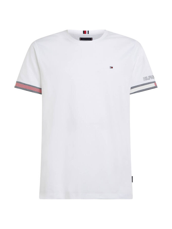 

Манжеты с флагом на футболке Tommy Hilfiger, белый