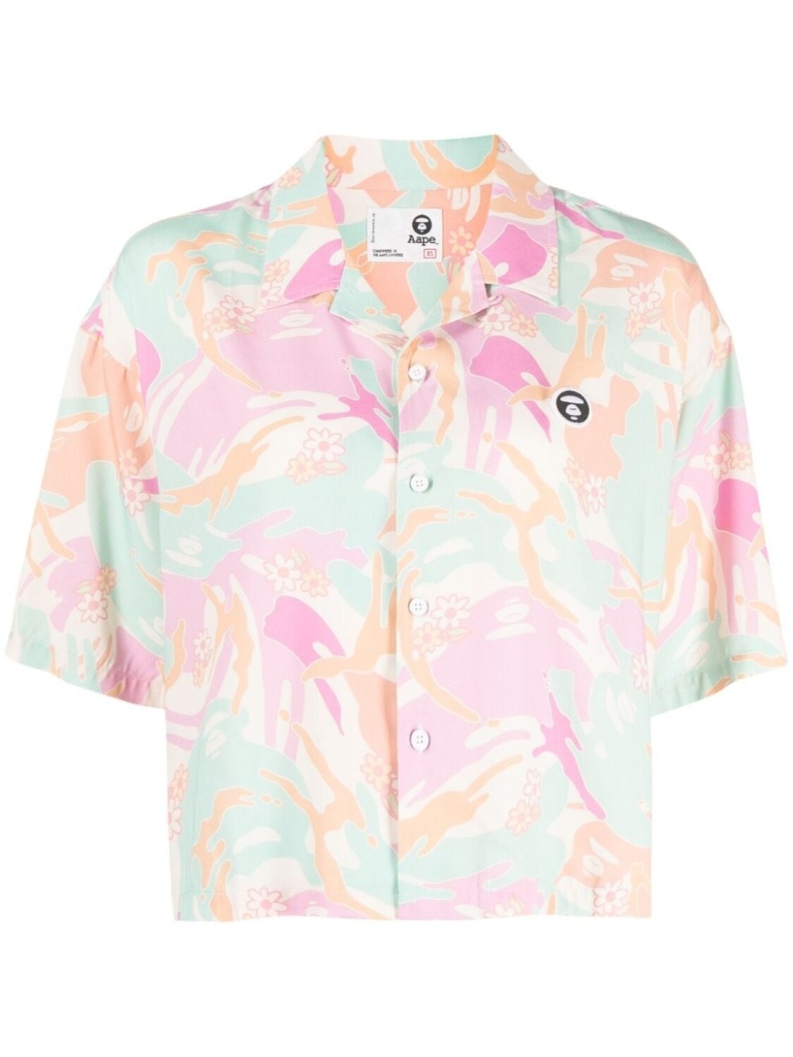 

Рубашка с цветочным принтом AAPE BY *A BATHING APE, мультиколор