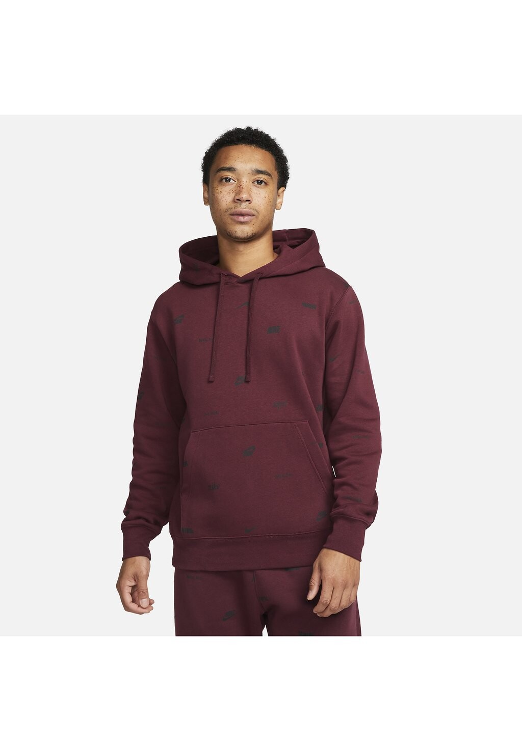 

Толстовка Nike M CLUB BB PO AOP, цвет night maroon black