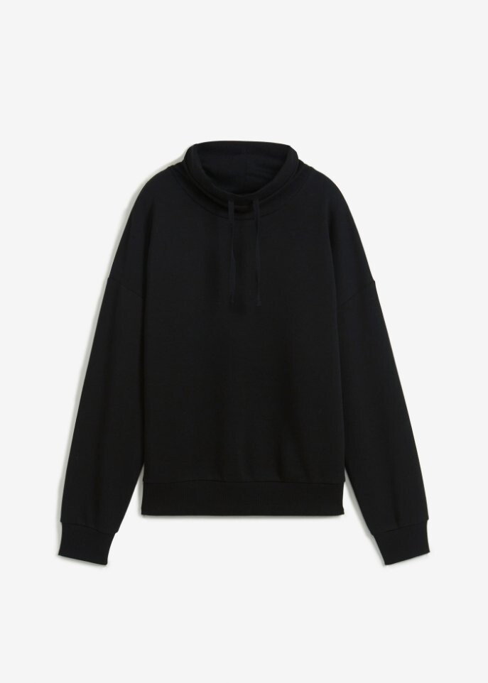 

Толстовка с большим воротником Bpc Bonprix Collection, черный