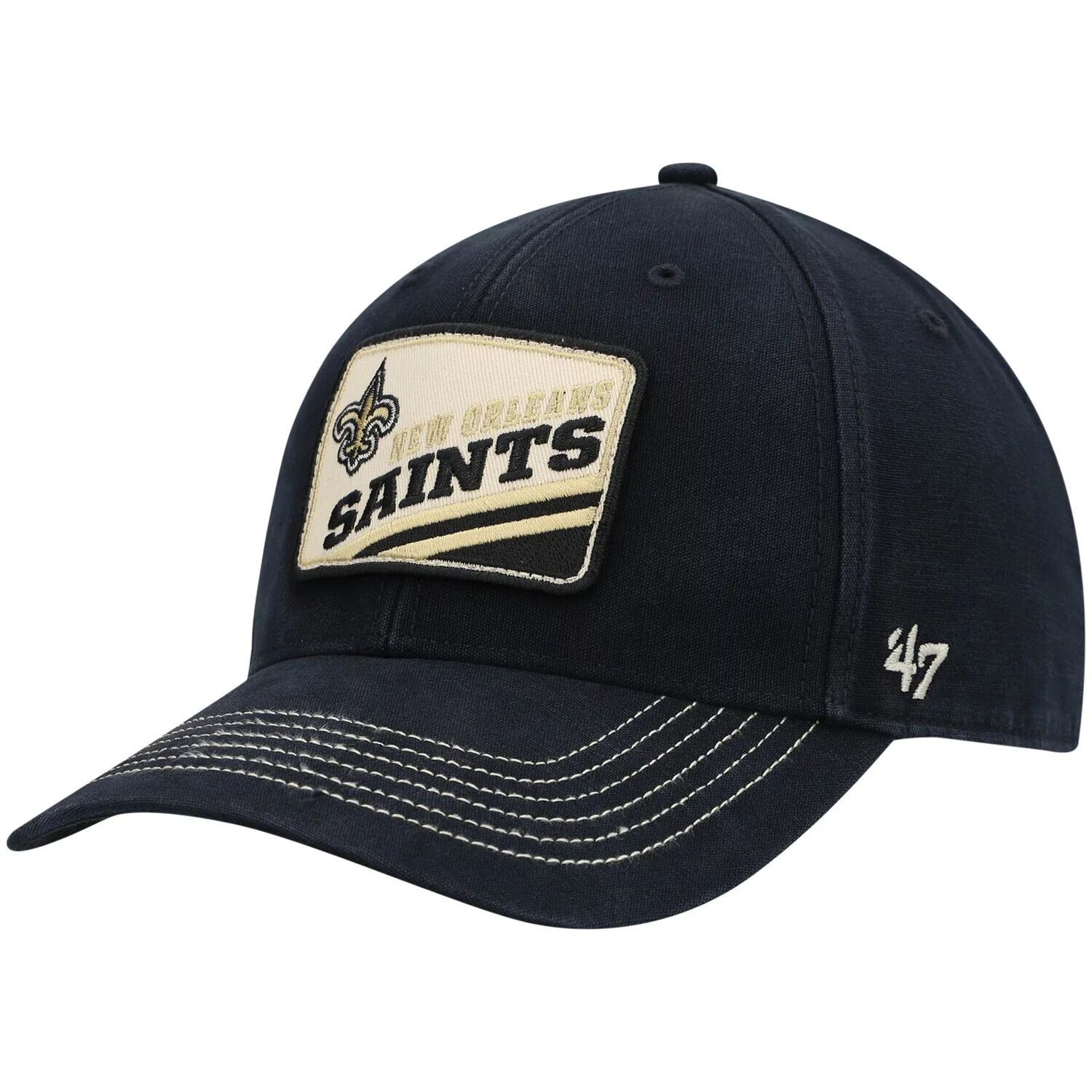 

Мужская черная регулируемая кепка с логотипом New Orleans Saints Upland MVP '47