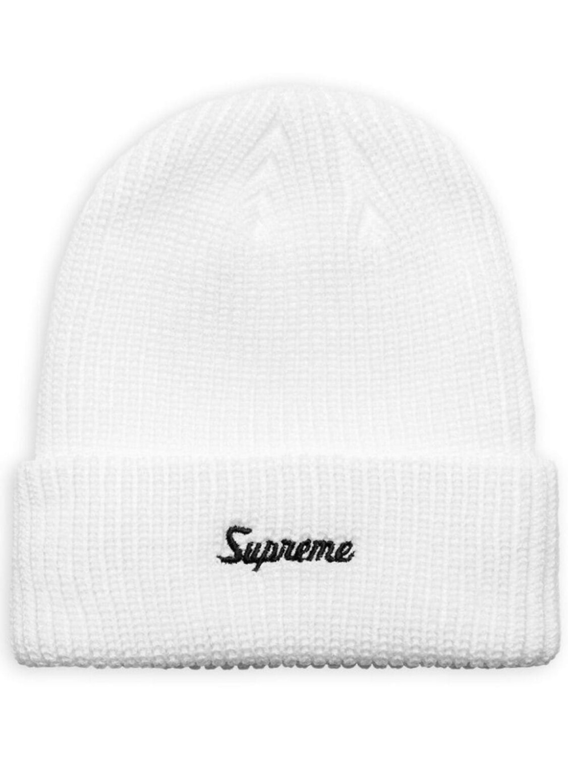 

Supreme шапка бини крупной вязки, белый