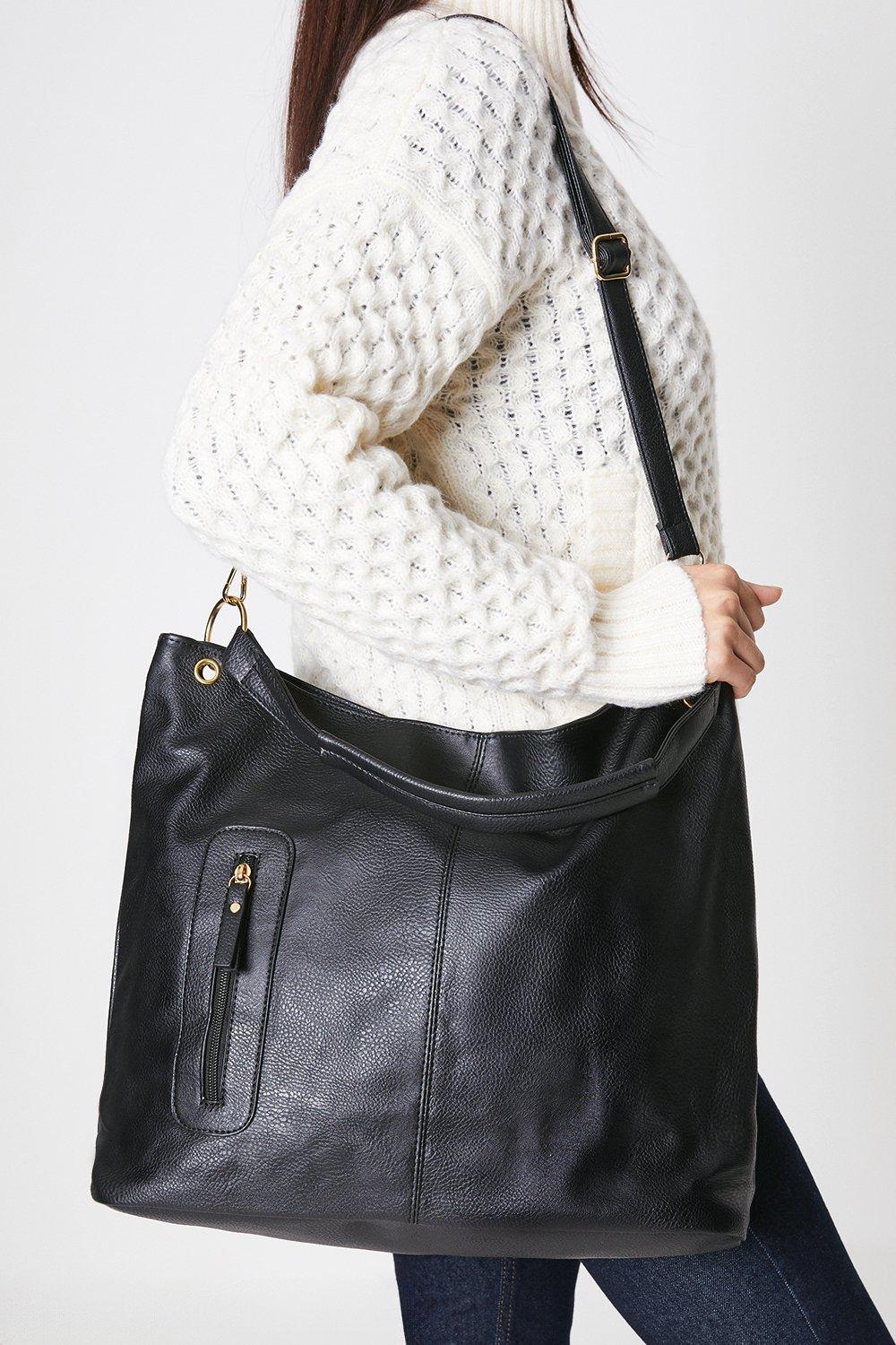 Сумка через плечо Tiana среднего размера с напуском Dorothy Perkins, черный серебристая металлическая рама для сумок рюкзаков сумок кошельков металлическая алюминиевая рама для сумок аксессуары для сумок детали