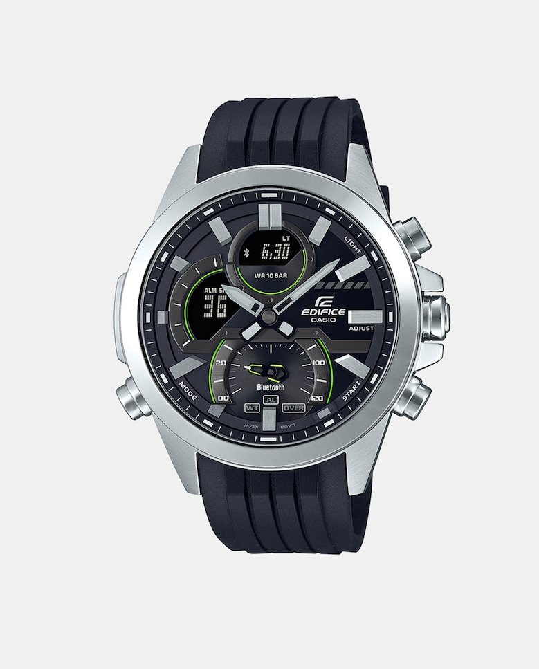 цена Мужские часы Edifice ECB-30P-1AEF из черной смолы Casio, черный