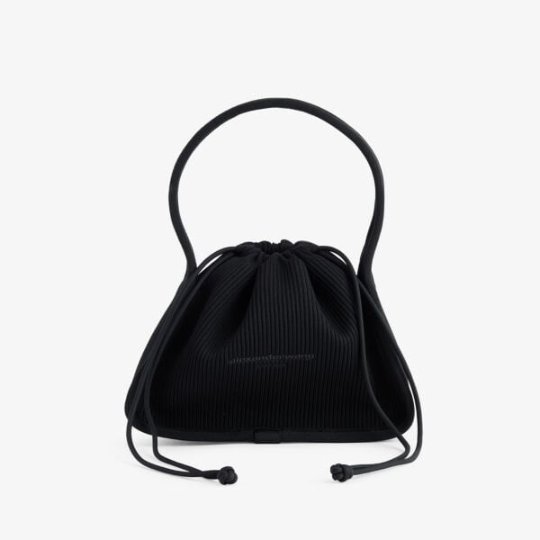 

Маленькая вязаная сумка с верхней ручкой Ryan Alexander Wang, черный