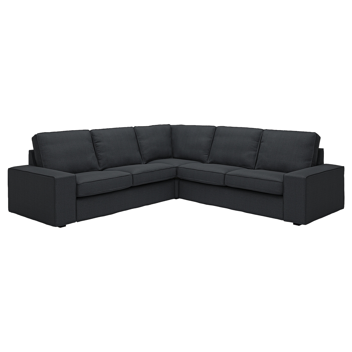 КИВИК 4-местный угловой диван, Тресунд антрацит KIVIK IKEA плюшевые эластичные чехол для диванной подушки однотонный секционный угловой чехол для дивана плотный чехол для дивана дивана сиденья п
