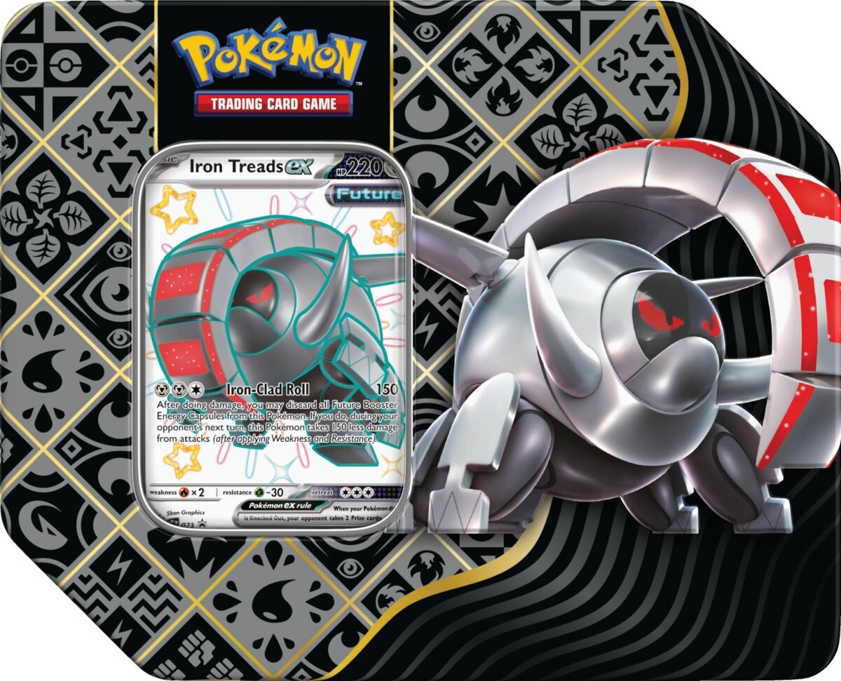 

Pokémon, Tcg: Sv 4.5 Paldean Fates Tin 5 Booster Iron Treads Pokemon