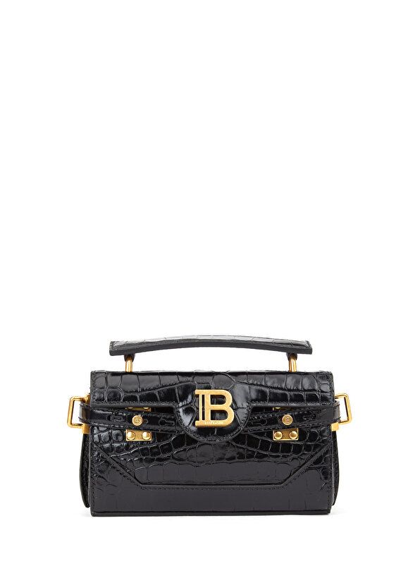 B-buzz 19 черная женская кожаная сумка через плечо Balmain черная и кремовая сумка b buzz 23 balmain