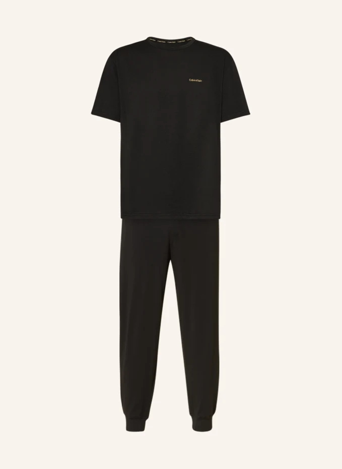 Современная хлопковая пижама Calvin Klein, черный 38 мм стропа хлопок полиэстер охра 26 грамм 5 метров