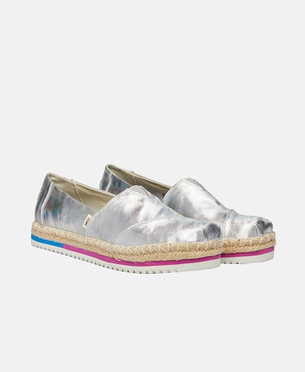 

Эспадрильи на платформе Toms, серебряный
