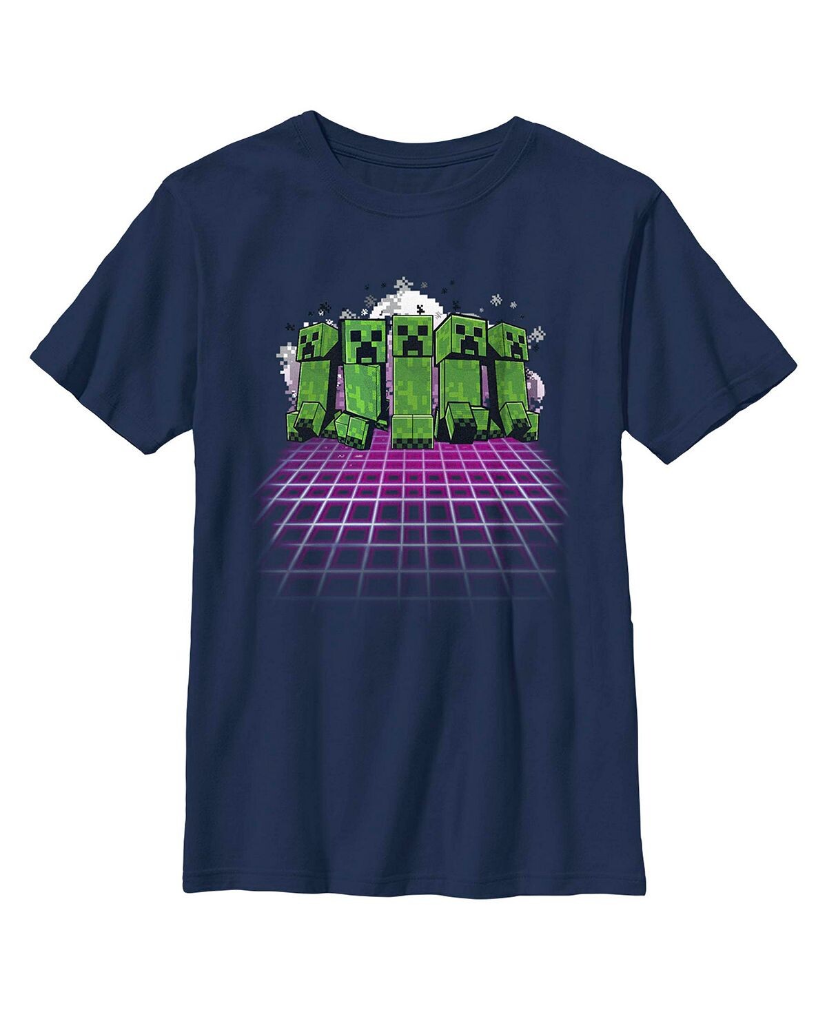 

Детская футболка Minecraft Creeper с голографической сеткой и полом для мальчика Microsoft