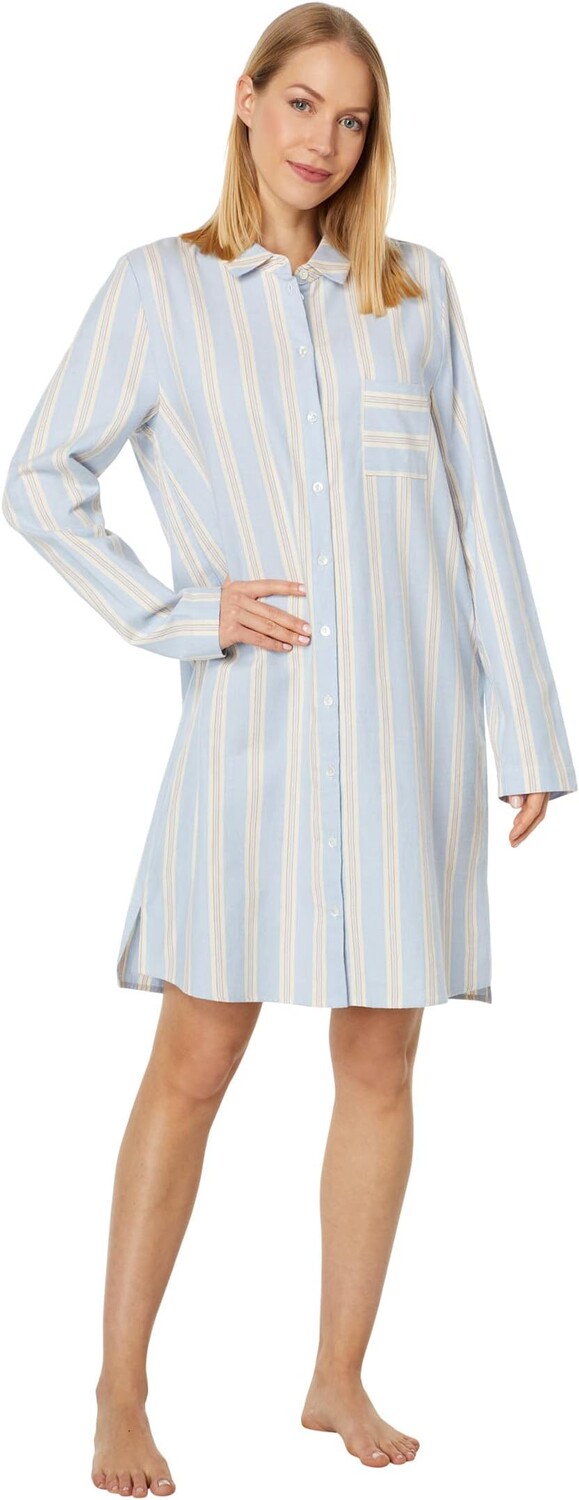

Фланелевое пижамное платье Loungy Nights Hanro, цвет Soft Stripe