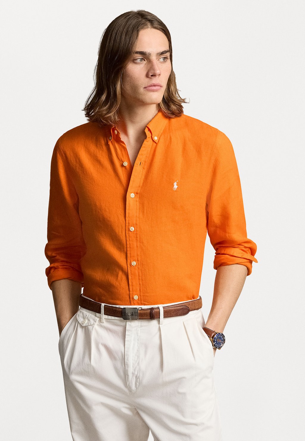 Рубашка LONG SLEEVE SPORT Polo Ralph Lauren, цвет bright signal orange