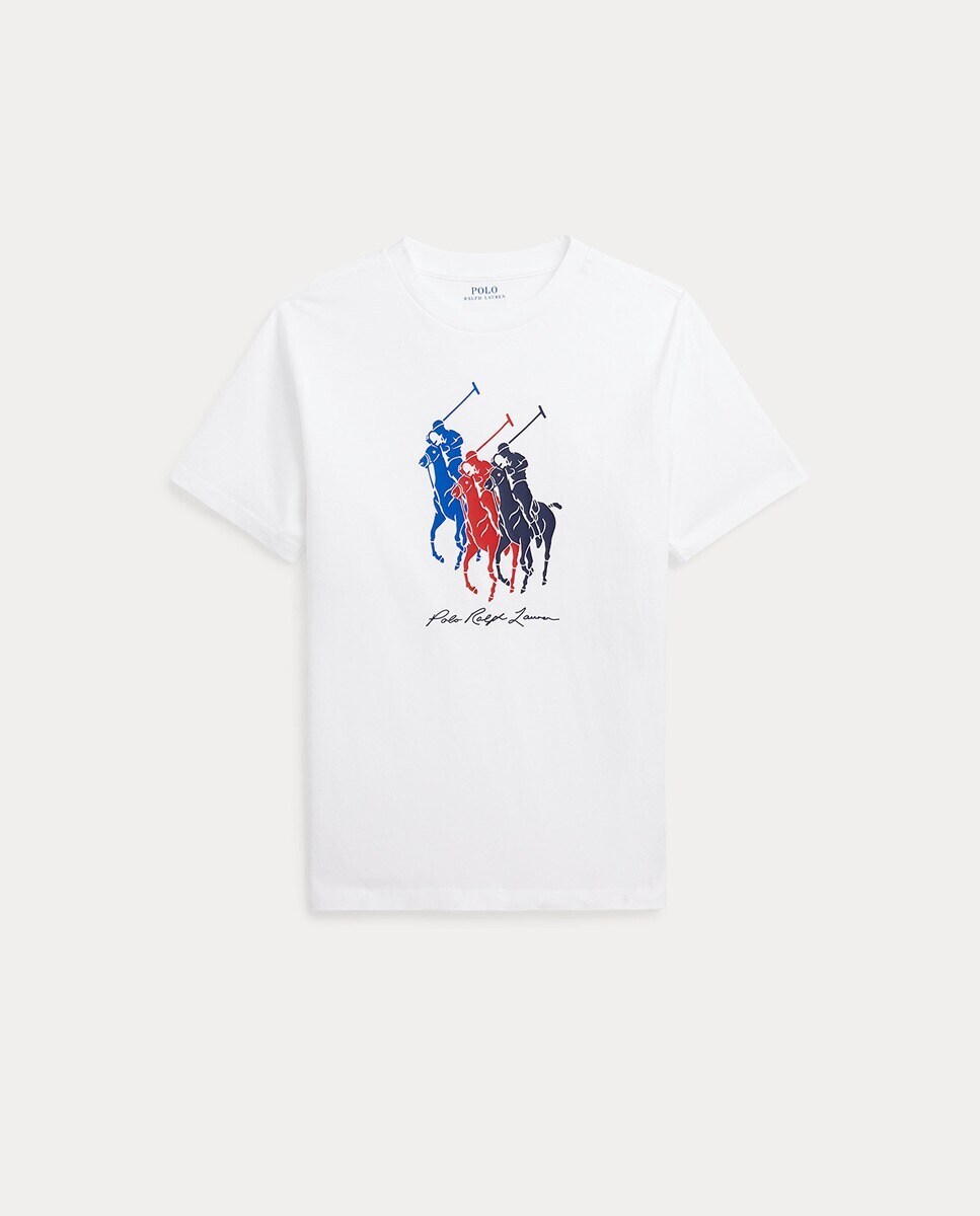 

Белая футболка для мальчика с короткими рукавами Polo Ralph Lauren, белый