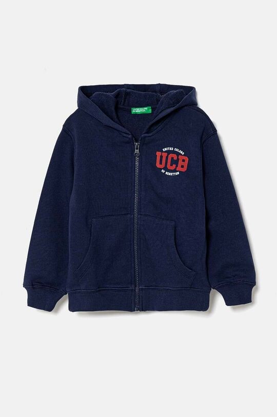 

Детская хлопковая толстовка United Colors of Benetton, темно-синий