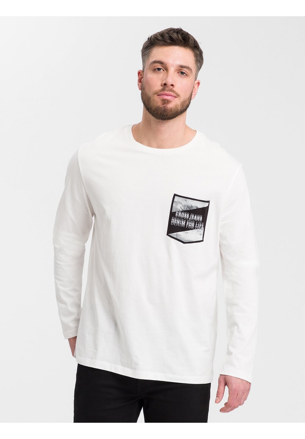 

Рубашка с длинным рукавом CROSS JEANS T-SHIRTS (LANGARM) T-SHIRT, цвет ecru