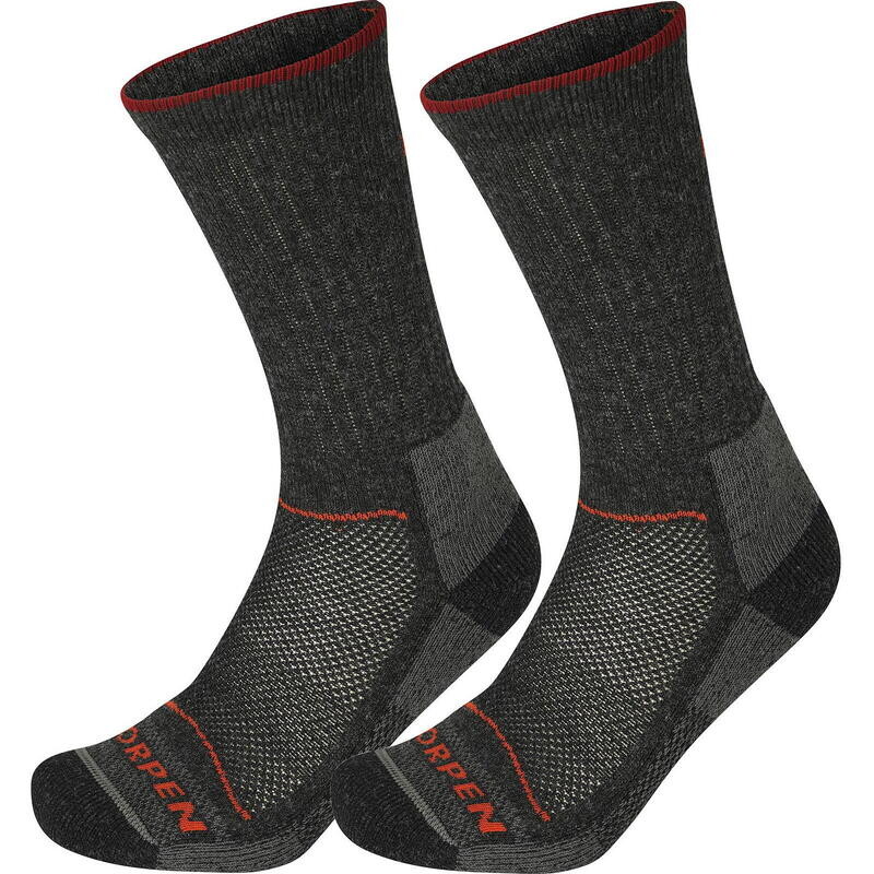 

Носки для похода T2 Merino Hiker, 2 шт. ЭКО, древесный уголь LORPEN, цвет grau
