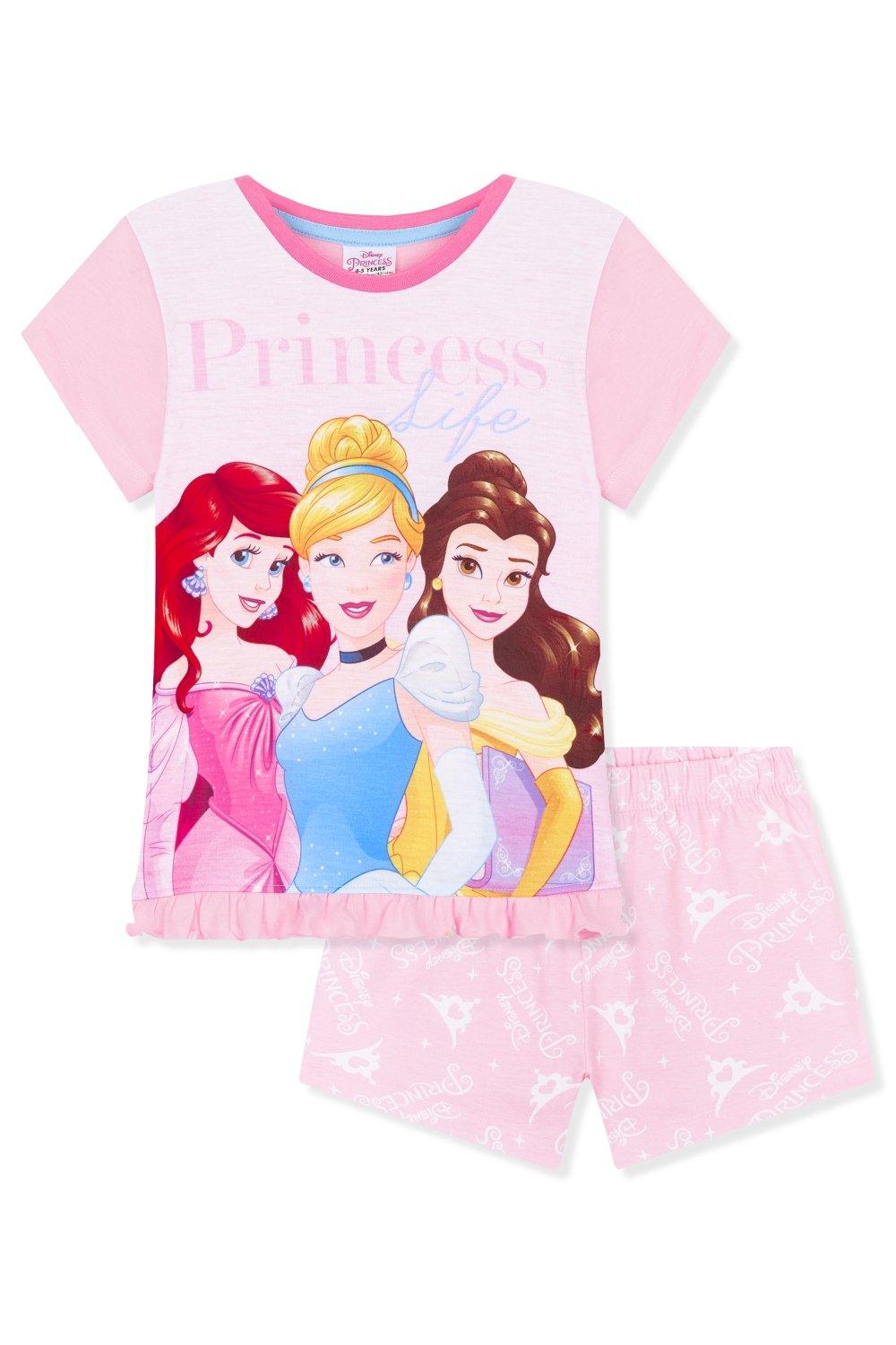 1 комплект дисней шесть принцесс белоснежка день рождения принцессы белый снег бумага столовая посуда салфетка абстрактный шарик Пижамный комплект принцессы-коротышки Disney, розовый