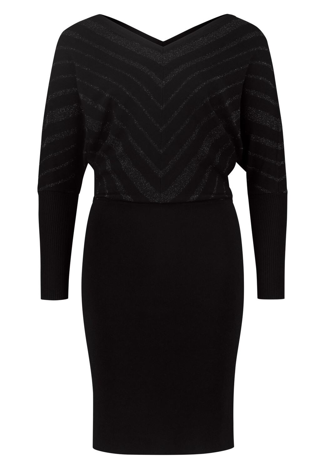 

Платье Zero Jersey mit Glitzerstreifen, черный