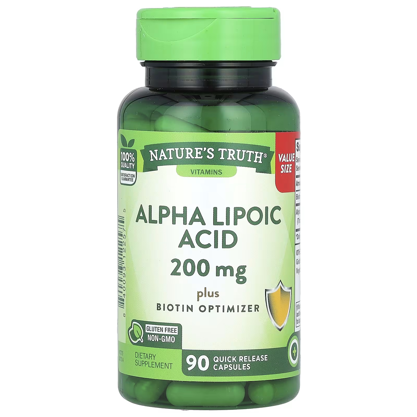 Альфа-липоевая кислота Nature's Truth 200 мг, 90 капсул