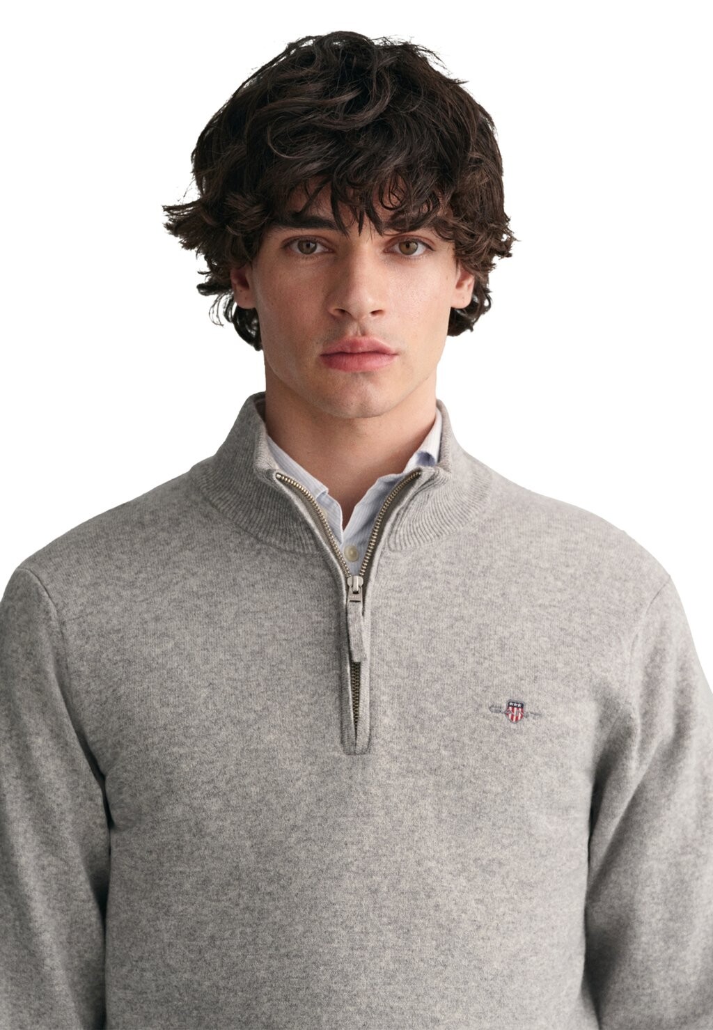 

Свитер GANT, серый меланж