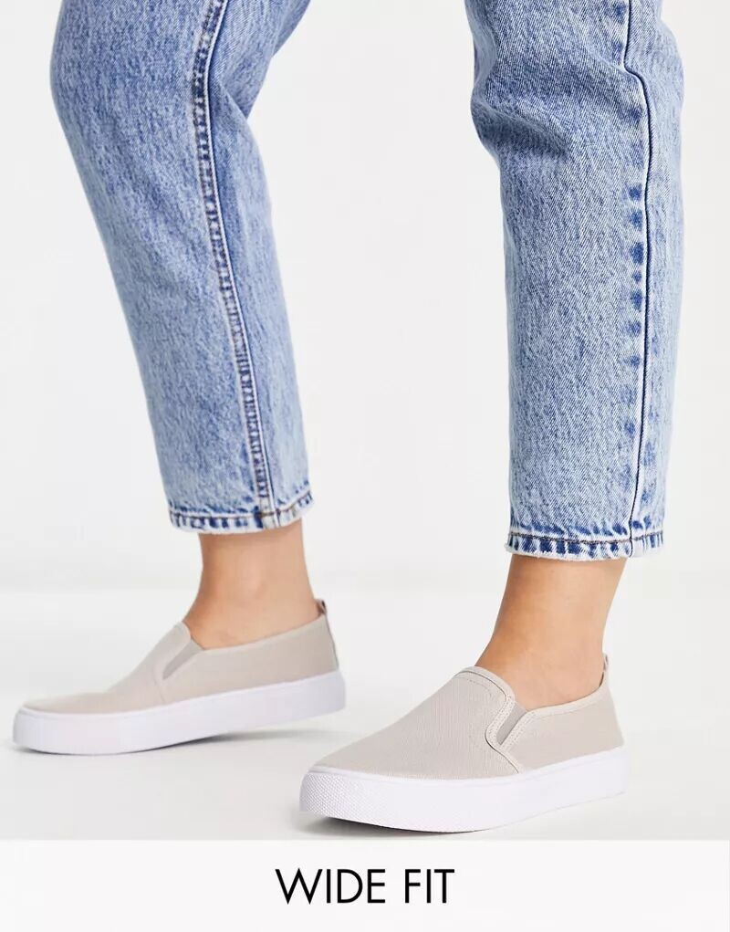 

Серые слипоны широкого кроя ASOS Dotty
