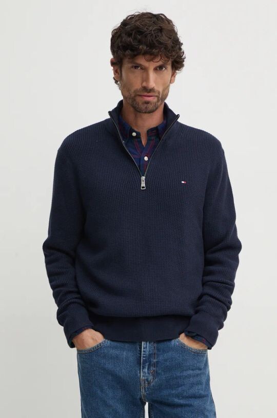 

Хлопковый свитер Tommy Hilfiger, темно-синий