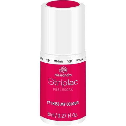 

Лак для ногтей Striplac Peel Or Soak Vegan Kiss My Color Led Розовый, 8 мл, Alessandro
