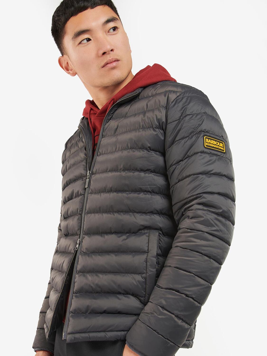 

Стеганая куртка Barbour International Racer Impeller, темно-серый