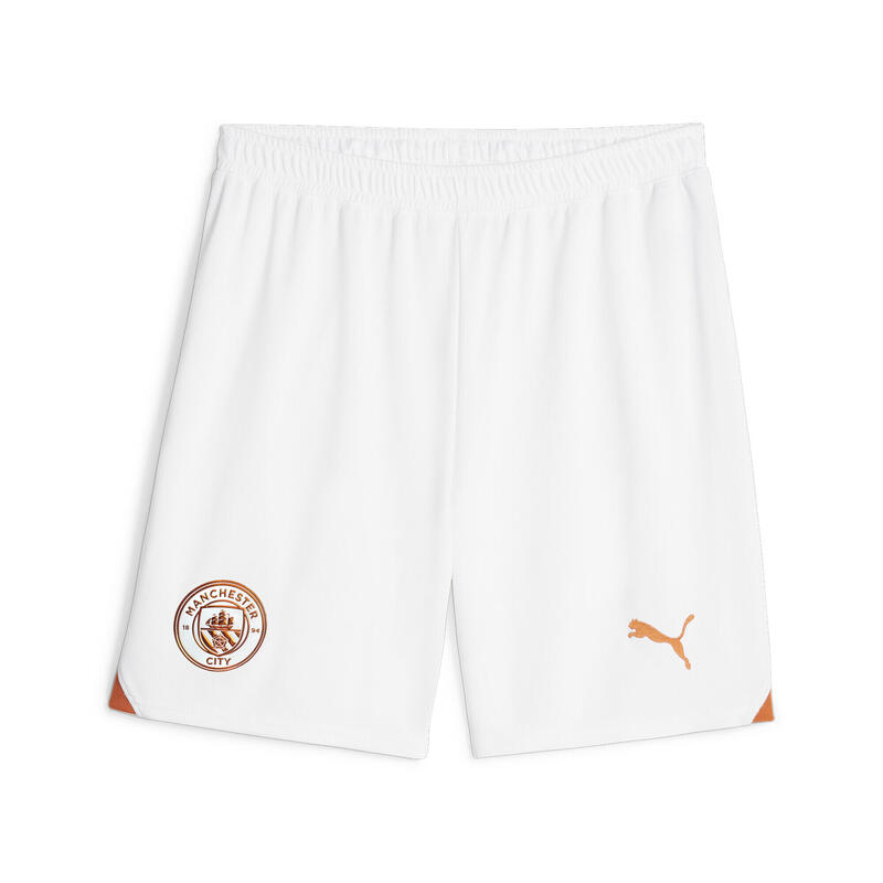 Футбольные шорты Manchester City мужские PUMA White Cayenne Pepper Orange