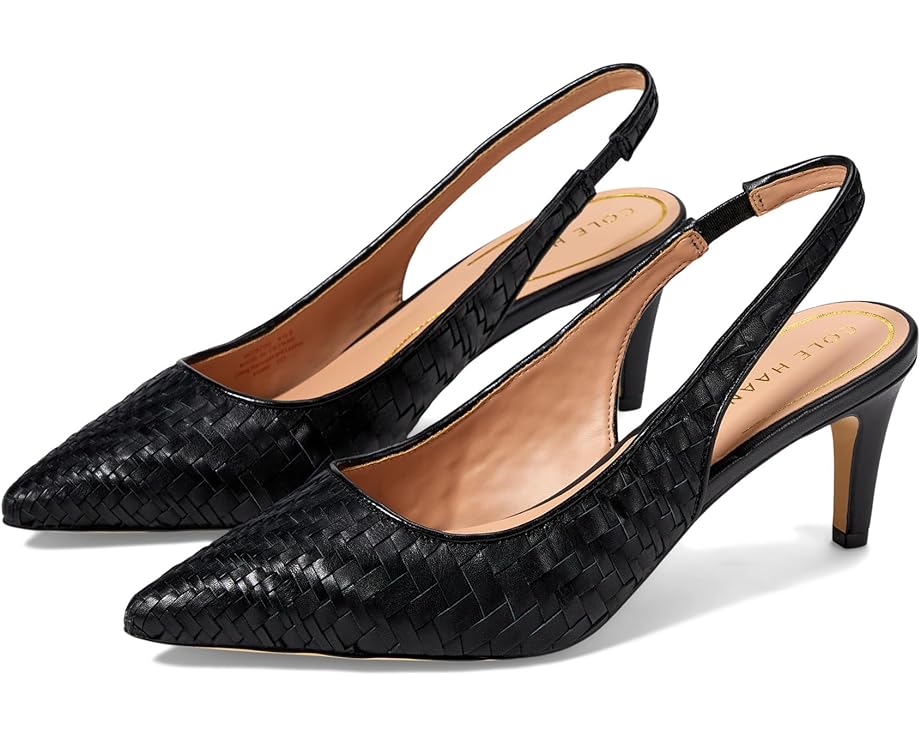 

Туфли Cole Haan Vandam Slingback Pump 65 mm, цвет Black Woven Leather