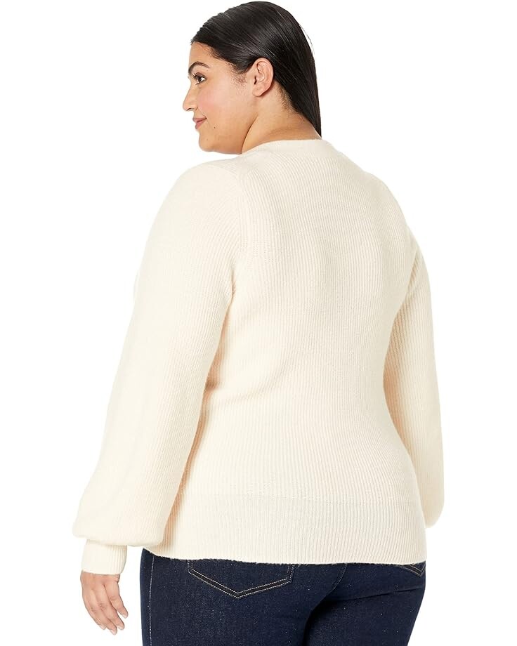 Свитер Madewell Plus Kevin Square Neck Rib Pullover, цвет Antique Cream