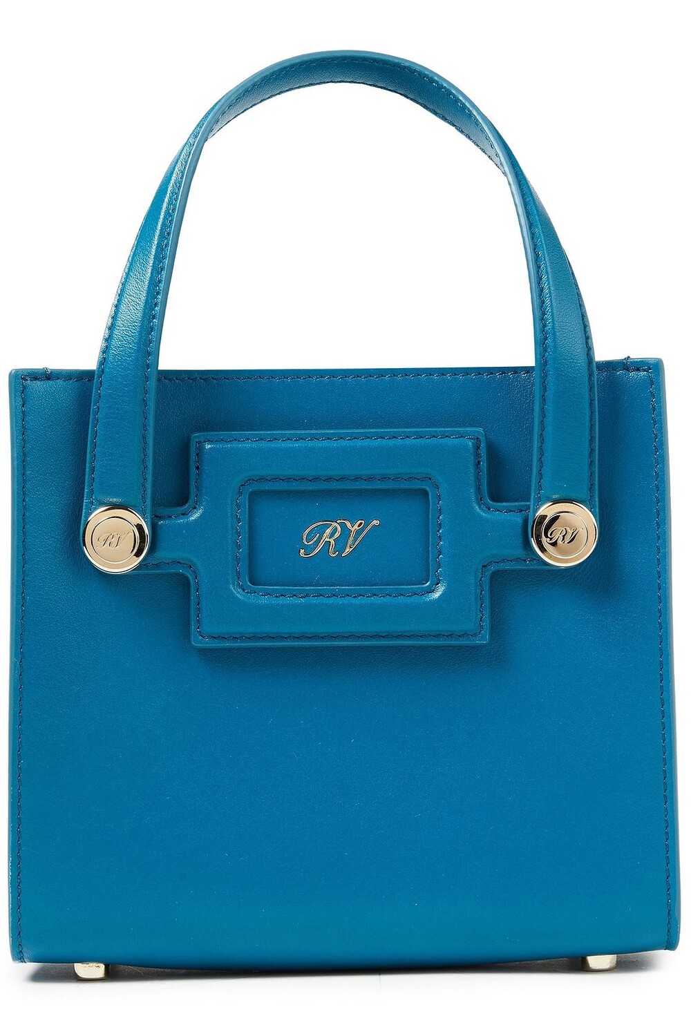 

Мини-кожаная сумка-тоут Viv Sellier ROGER VIVIER, бирюзовый