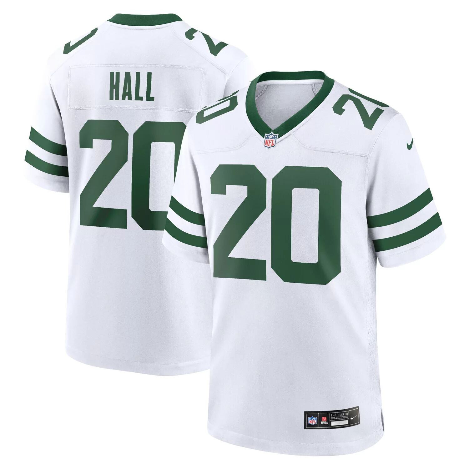 

Мужское белое джерси Breece Hall New York Jets Legacy Player Game Nike, Белый