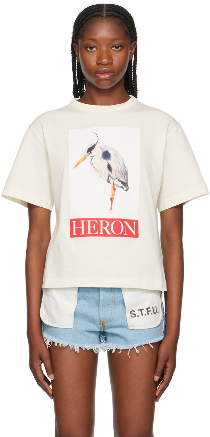 

Off-White Футболка с рисунком Heron Bird Heron Preston