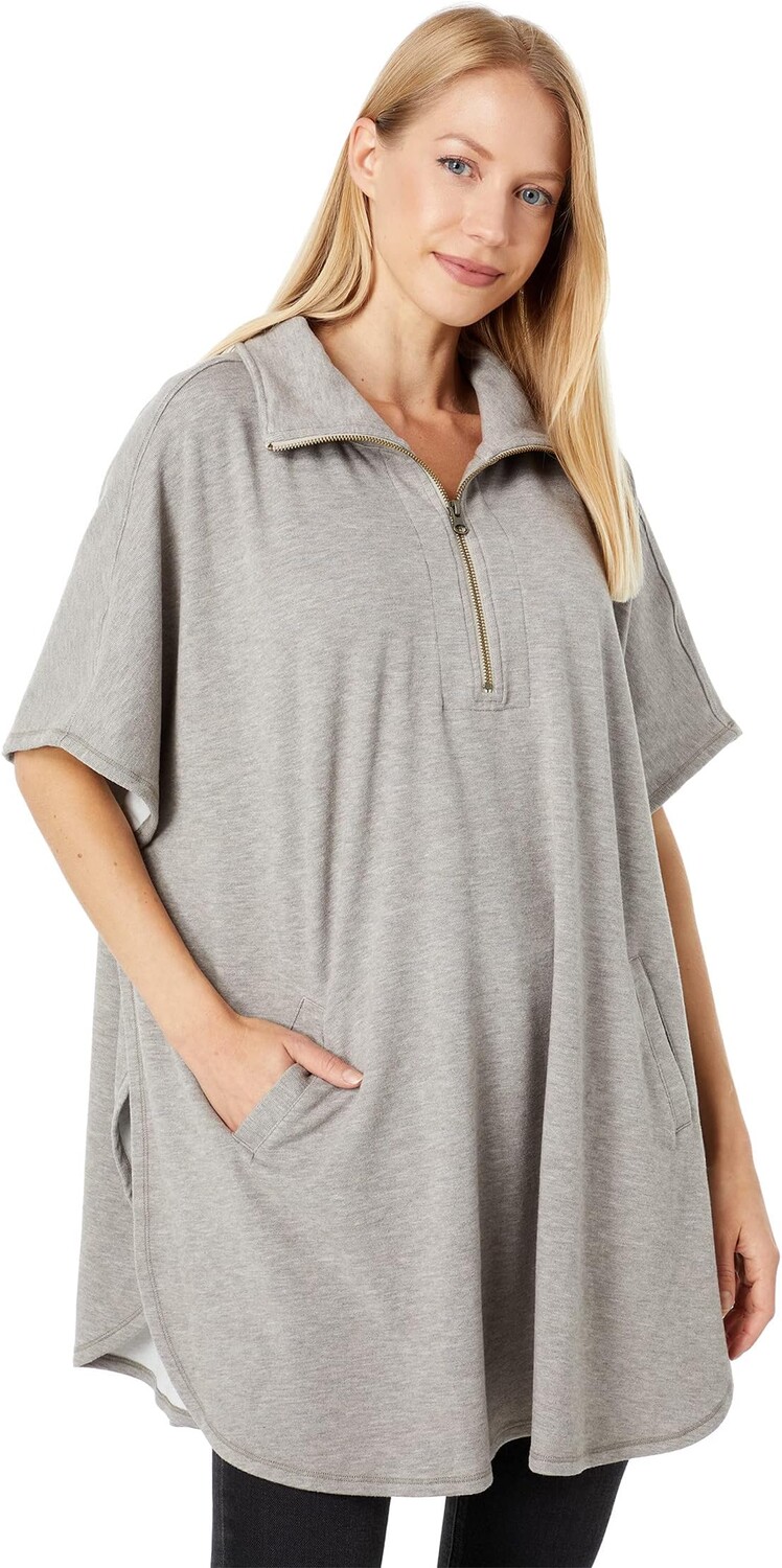

Толстовка Mod-o-doc Brushed Jersey 1/2 Zip Poncho, цвет Heather Oatmeal