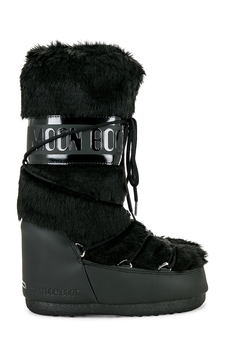Ботинки MOON BOOT Classic Faux Fur, черный цена и фото
