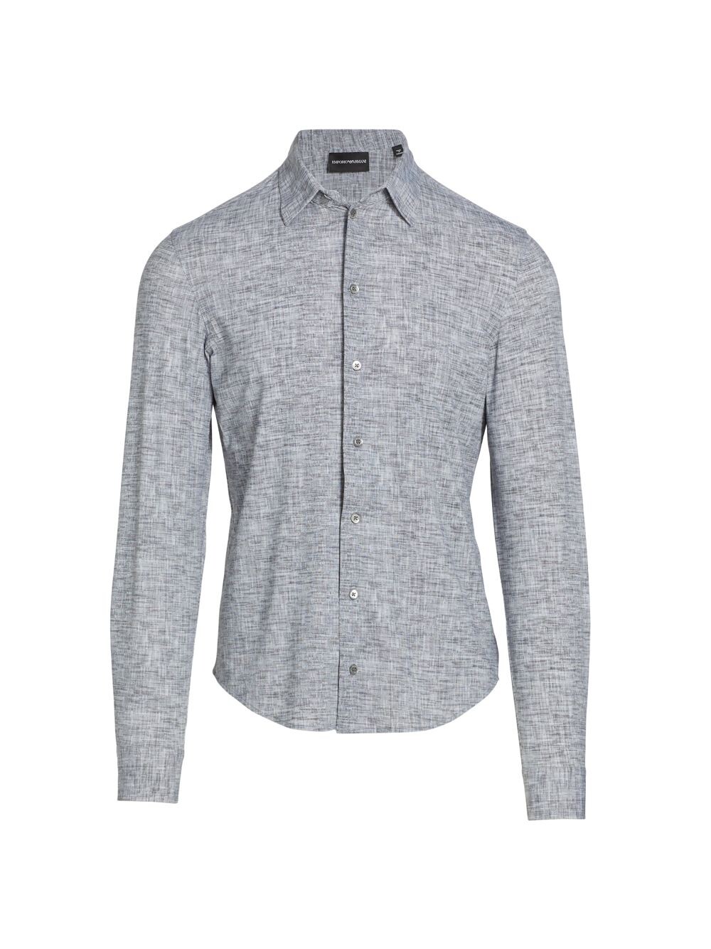 

Рубашка Sport-Fit с длинными рукавами из эластичного льна Emporio Armani, серый
