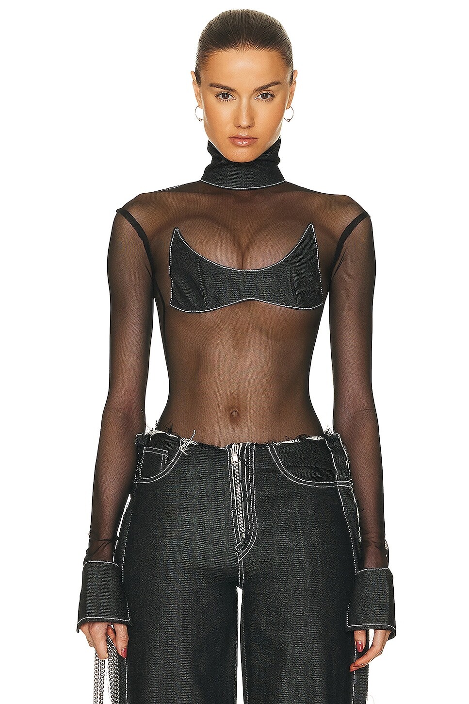 

Боди Sami Miro Vintage Mesh, цвет Denim