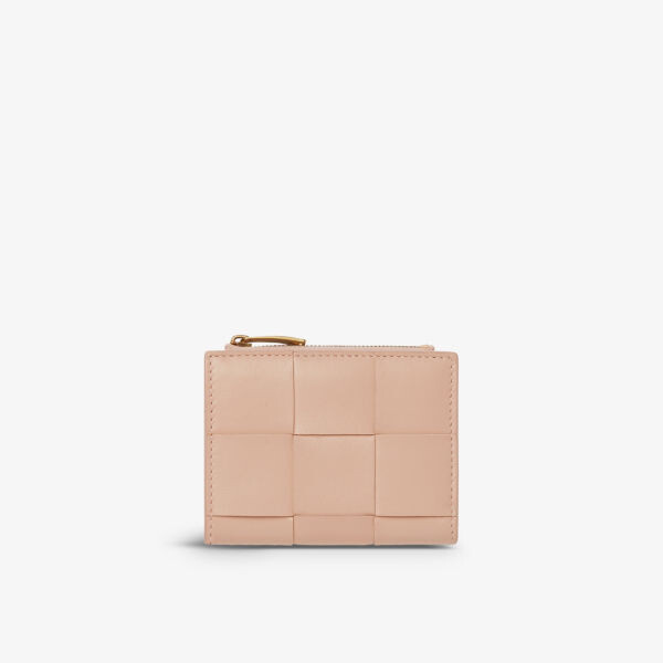 

Кассетный кожаный кошелек Bottega Veneta, желтый