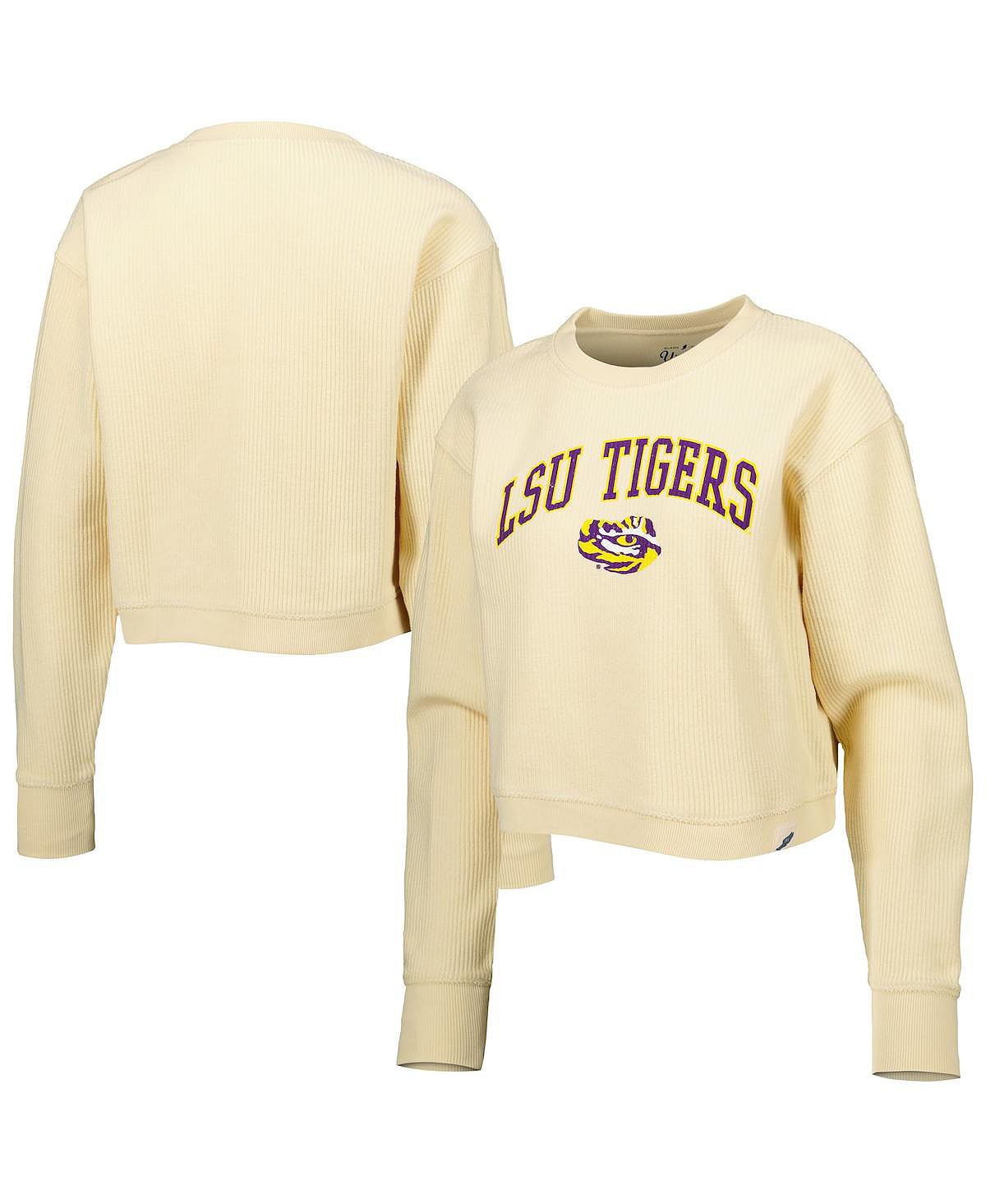 

Женский кремовый свитшот Lsu Tigers Classic Campus Corded Timber League Collegiate Wear, Бежевый