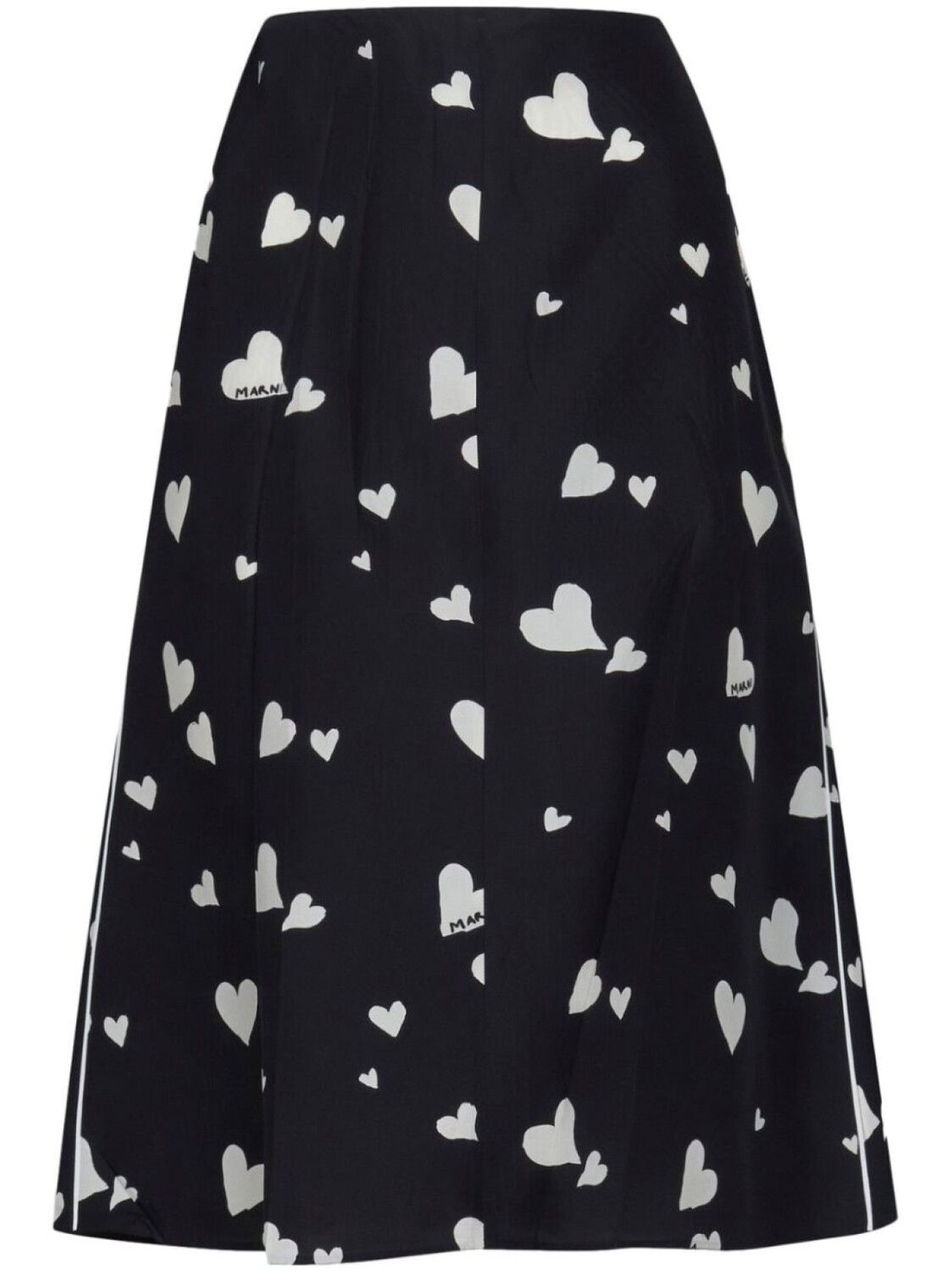 

Marni расклешенная юбка Bunch of Hearts, черный